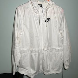 White Nike light weight jacket